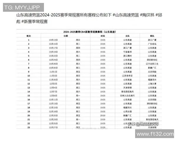 CBA新赛季赛程公布